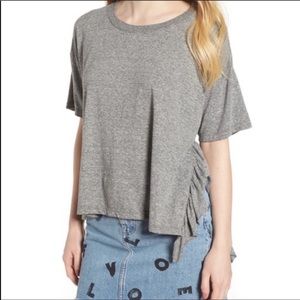 Current/Elliott The Side Slit Ruffle Tee size 2